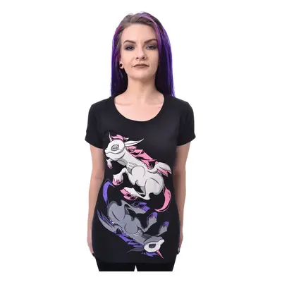 T-Shirt CUPCAKE CULT - UNICORN NIGHT - BLACK