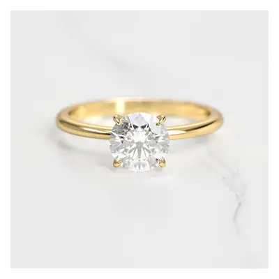 Round Solitaire Diamond Ring - 14k rose gold / 1.25ct / natural diamond