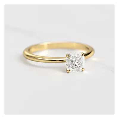 Asscher Tapered Solitaire Diamond Ring - 18k rose gold / 1.50ct / natural diamond