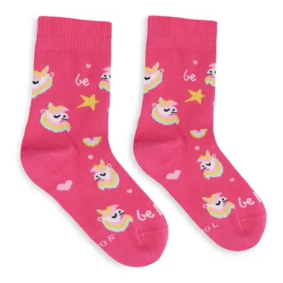 Kids barefoot Socks Be Lenka Kids - Crew - Unicorn - BubleGum Pink