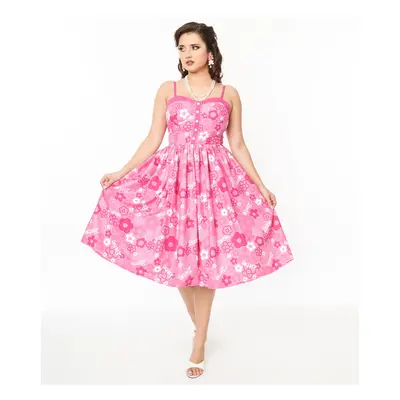 Barbie X Unique Vintage Pink Barbie Print Swing Dress