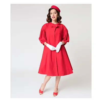 Barbie™ X Unique Vintage 1960S Style Red Flare Swing Coat