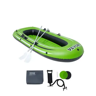 VEVOR Inflatable Boat, 3-Person Inflatable Fishing Boat, Strong PVC Portable Boat Raft Kayak, 45