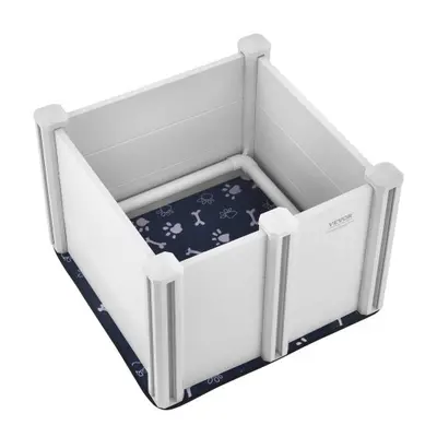 VEVOR Dog Whelping Box 28.3x28.3x18.1in PVC with Rails Pee Pad for Dogs Puppies