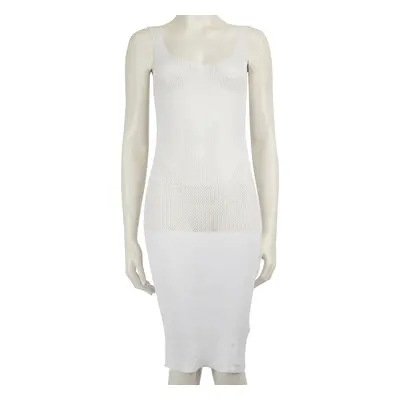 Maison Margiela MM6 White Mesh Panel Dress