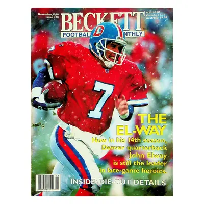 Beckett Football Magazine November 1996 # 80 John Elway 14th Season Denver QB