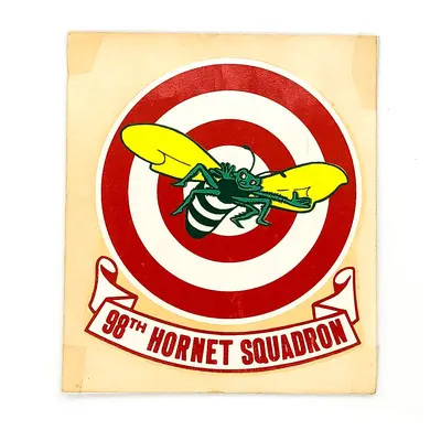 Original WW2 98th Hornet Squadron Decal Helmet Sticker Royal Air Force RARE