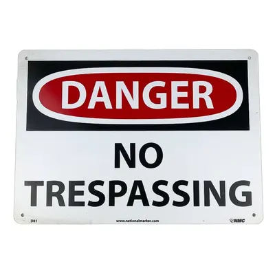 2 Pack Danger No Trespassing Signs Warning Plastic PVC Durable 14" x 10"