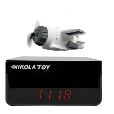 NIKOLATOY Cute Maglev Mini Aircraft Creative Clock Desktop Ornaments Decorative Toys Science Dis