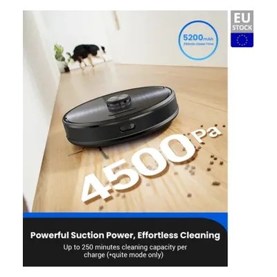 Proscenic M9 Robot Vacuum Cleaner Laser Navigation 4500Pa Suction Dual Rotation Mops Carpet Dete