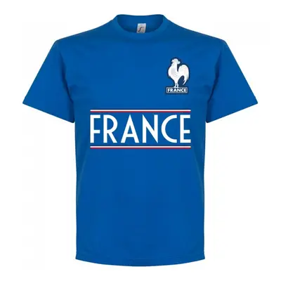 France Team T-Shirt - Royal Men's Teal Polyester Made By: Soccer Tees