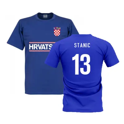 Croatia Team T-Shirt - Royal (STANIC 13) Men's Blue Polyester Mario Stanic Made By: Soccer Tees