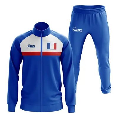 France Concept Football Tracksuit (Royal) Men's Blue Polyester Made By: Airo Sportswear