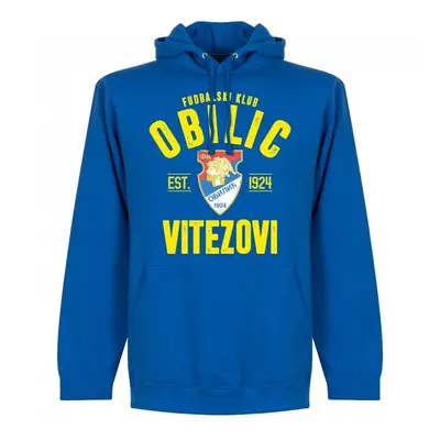 FC Obilic Established Hoodie - Royal Men's Teal Polyester Made By: Soccer Tees