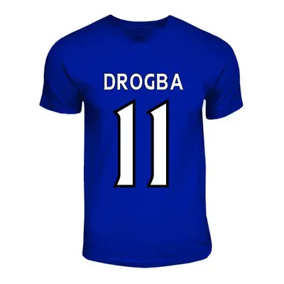 Didier Drogba Chelsea Hero T-shirt (royal Blue) Men's Polyester Made By: Gildan