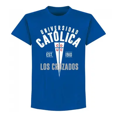 Universidad Catolica Established T-Shirt - Royal Men's Teal Polyester Made By: Soccer Tees