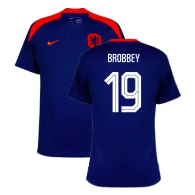 Netherlands Strike Dri-Fit Training Shirt (Royal) (Brobbey 19) 2024-2025 Men's Blue Polyester Ho