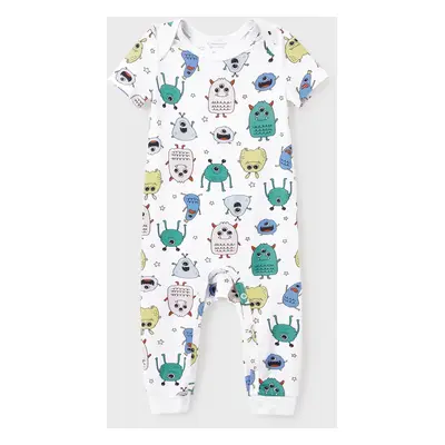 Bamboo Family Pajamas Cute Little Monster Print Short-sleeve Matching Pajama Set ( Snug-Fitting 