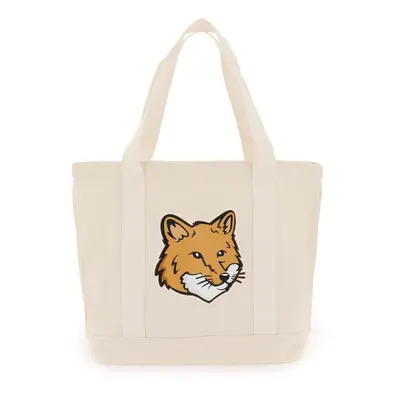 MAISON KITSUNE fox head tote bag