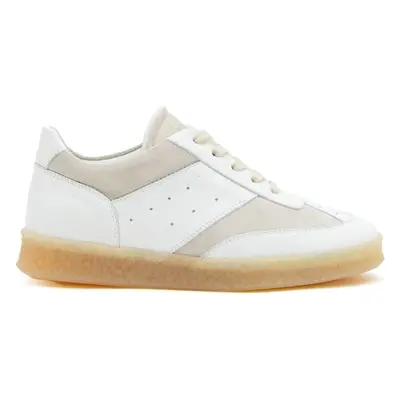 Mm6 Maison Margiela Women's Leather Sneakers in White | Size | S59WS0212P0673T1003