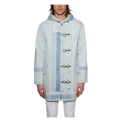 Mm6 Maison Margiela Men's Doubled Jeans Bomber Jacket in Blue | Size | JAM0313 Color Blue