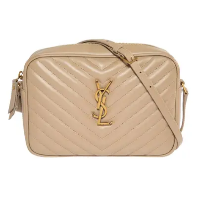 Saint Laurent Women's Lou Quilted Bag in Beige | 761554DV707