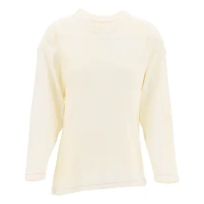 Maison Margiela Women's Crewneck Sweatshirt With Numerical in Neutro | Size Medium | S51GU0129S2