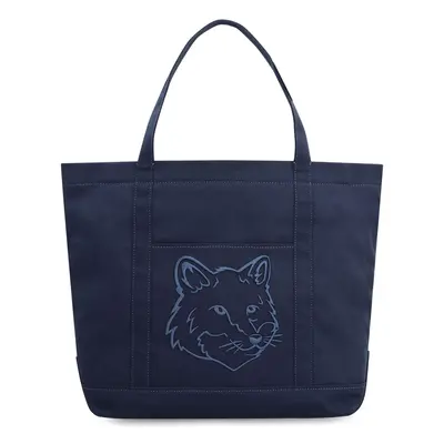 Maison KitsunÃ© Fox Head Shopper Bag in Blue | LW05104WW0107