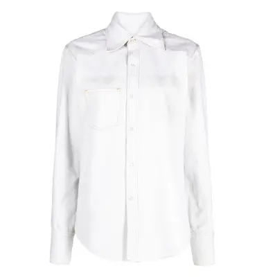 Maison Margiela Men's Selvedge Denim Shirt in White | Size | S50DT0007S30857