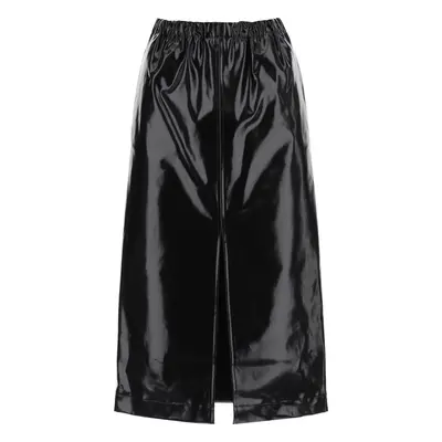 Maison Margiela Women's Faux Leather Skirt in Black | Size | S29ME0011S78362 Color