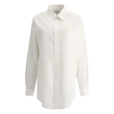 Maison Margiela Women's "four Stitches" Poplin Shirt in White | Size | SI0DL0001S52245100