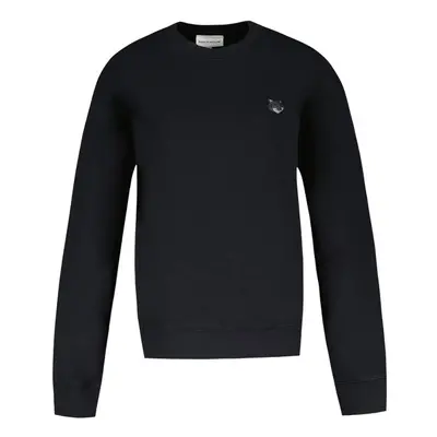 Maison KitsunÃ© Fox Head Patch Comfort Sweatshirt in Black | Size | MM00316KM0307