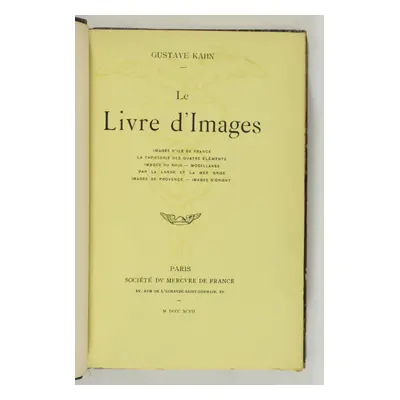 Le livre d'images KAHN (Gustave) [Near Fine] [Hardcover]