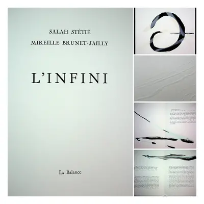 [Signed] L'Infini. Exemplaire unique de ce livre d'artiste comprenant une réflexion poético-phil