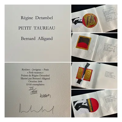 [Signed] Petit taureau. Livre d'artiste. Édition originale. Poème enluminé de quatre interventio