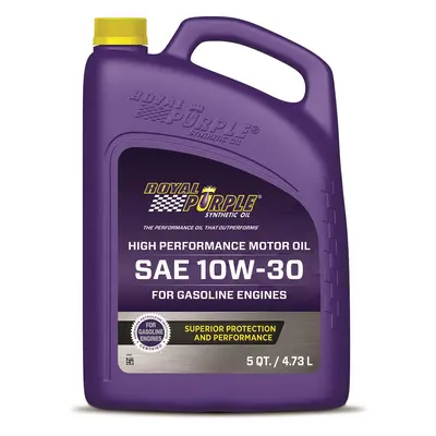 ROYAL PURPLE 51130 API-Licensed SAE 10W-30 High Performance Synthetic Motor Oil - 5 qt, Model:RO