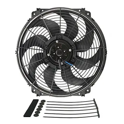 DERALE 16626 16 INCH Tornado Electric Fan Standard Kit, Black